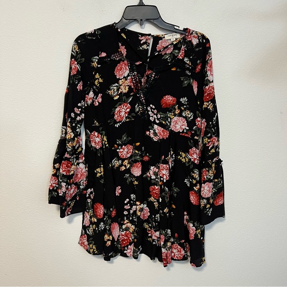 Umgee Floral Flower Bell Wrist Dress Sz Med - Picture 1 of 9